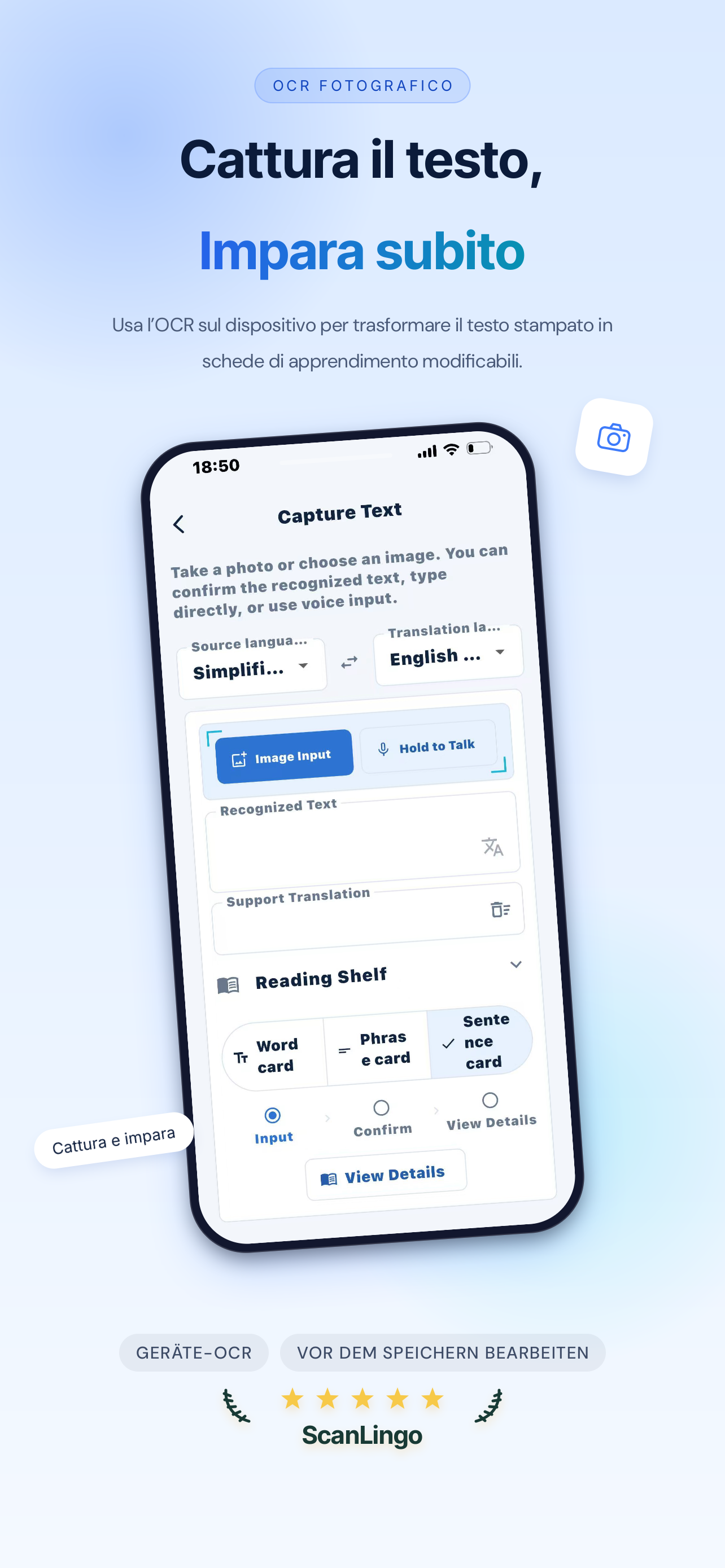 Italiano — OCR fotografico